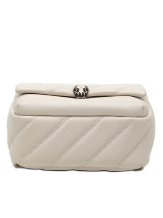 Bvlgari Serpenti Cabochon Backpack Ivory Leather